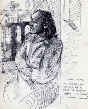 WINNIE LEWIS. 26 AUG 1968 255 x 205 mm. pen on paper